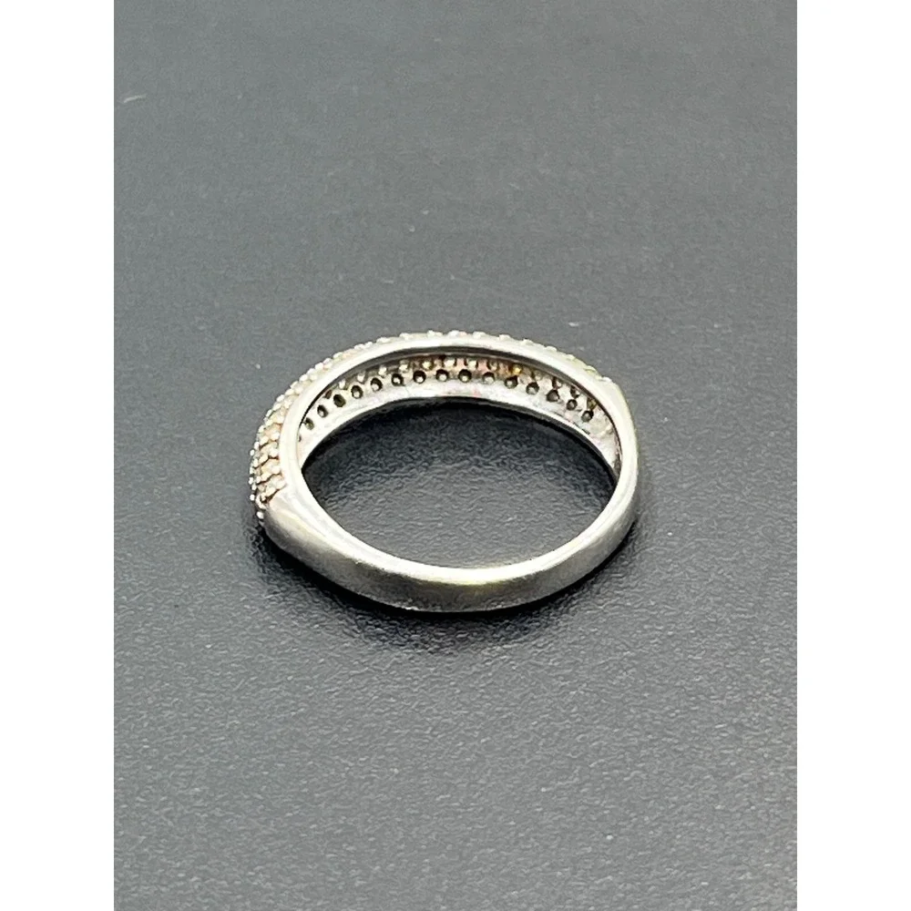 FZN Fuzion Creations Vintage Designer Cubic Zirconia Sterling Silver Ring sz 6.5